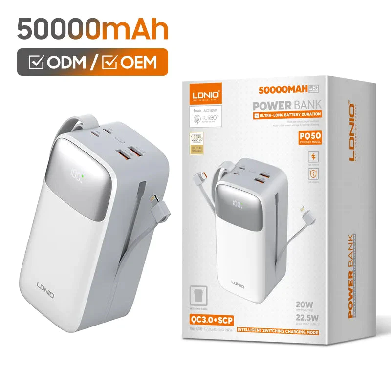 Ldnio PQ50 50000MAH PD 20W Power Bank