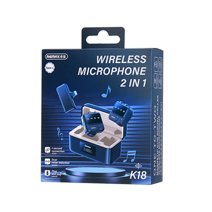 Remax K18 2-IN-1 iPhone Wireless Microphone