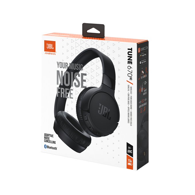 JBL Tune 670BT ANC Wireless Headset-Black