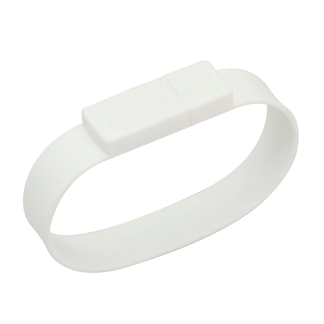 Silicon Wristband Flash 32GB White
