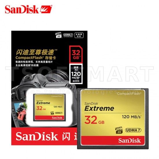 SanDisk Extreme Compact Flash Card 32GB 120mb/s