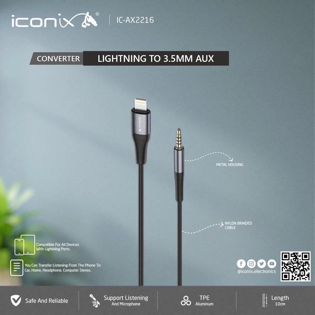 Iconix AX2216 Lightning 3.5 AUX Coverter