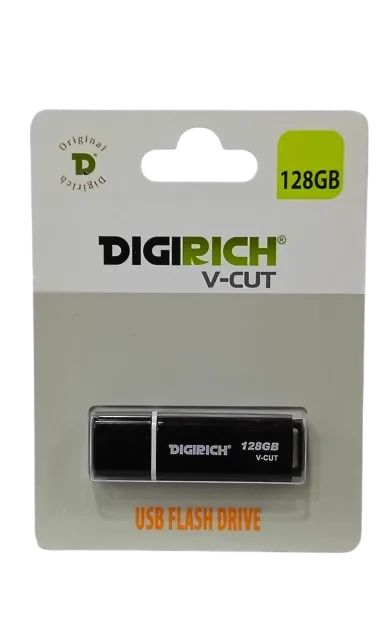 Digirich V-Cut Flash Drive 128GB Black