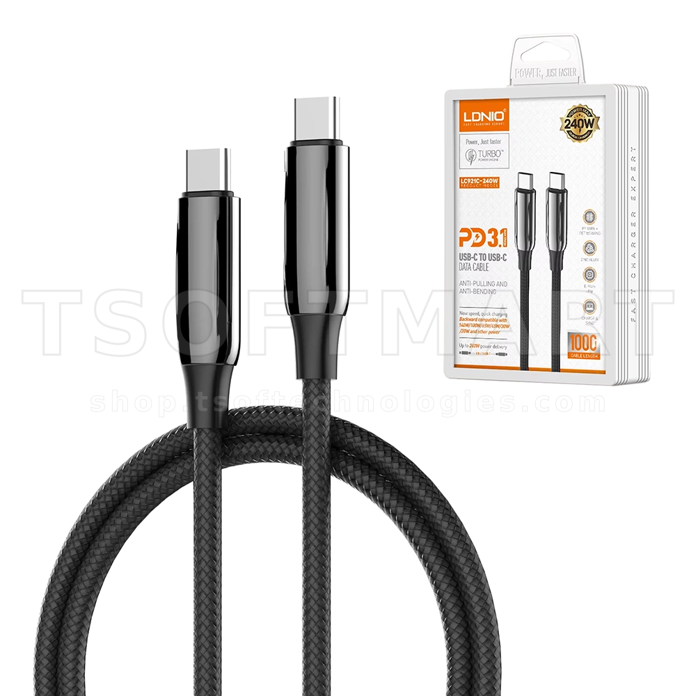 Ldnio Lc921c C-C 240w Fast Charging Data Cable