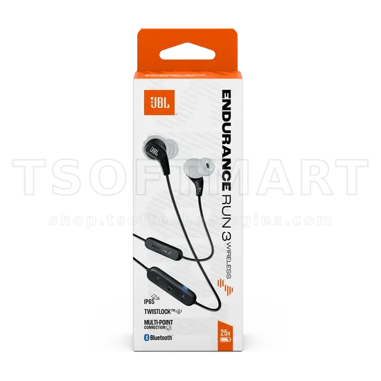 JBL Endurance Run 3 Wireless Bluetooth- Black