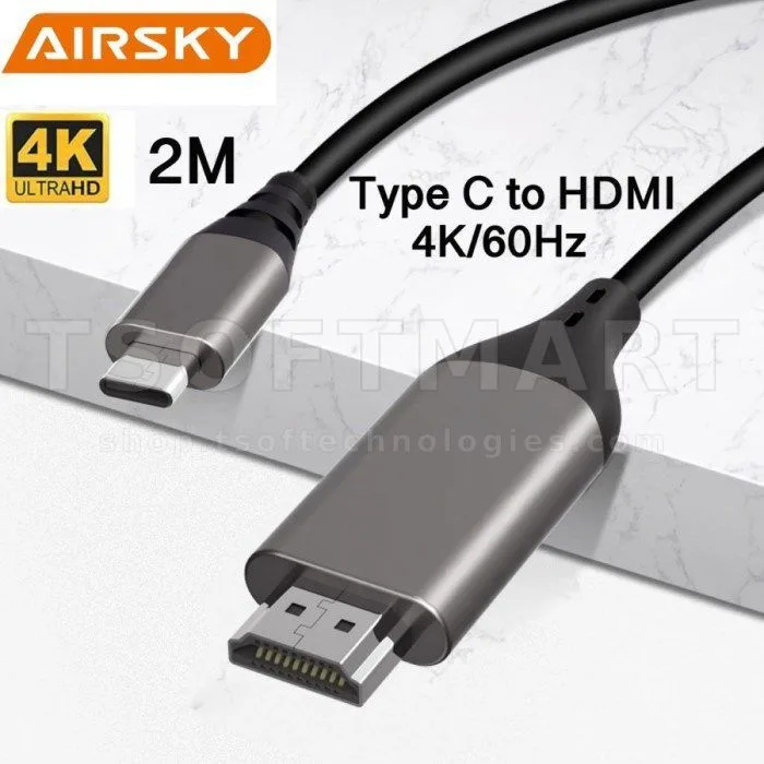 Airsky Type C to HDMI 4K 2M Cable ?Hc-60
