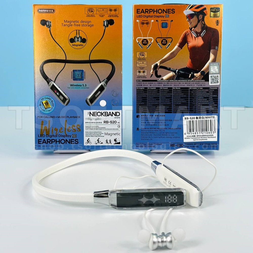 Remax RB-S20 Wireless Neckband Earphone V5.3