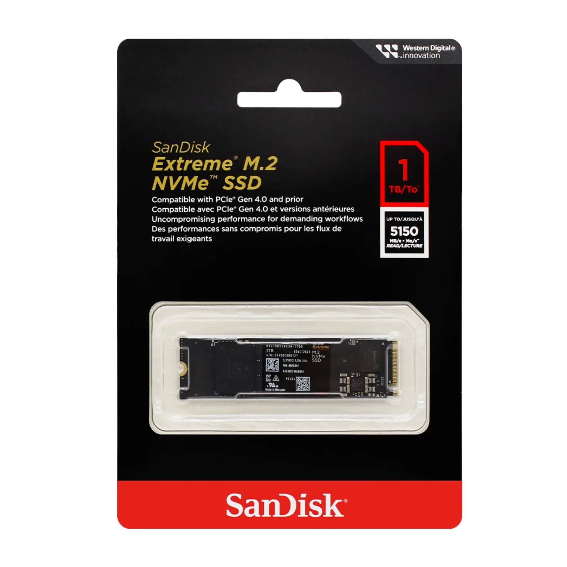 SanDisk Extreme M.2 NVME Int. SSD 1TB 5150mb/s