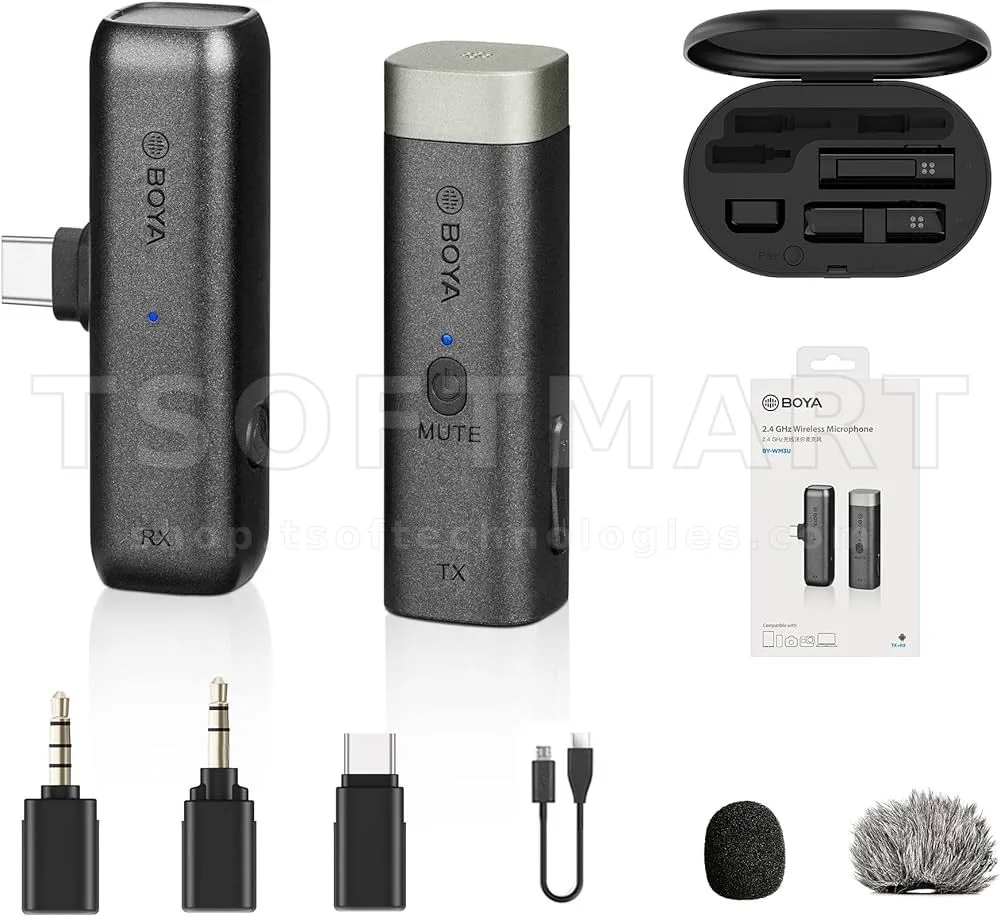 Boya By-WM3U Lapel Wireless Microphone