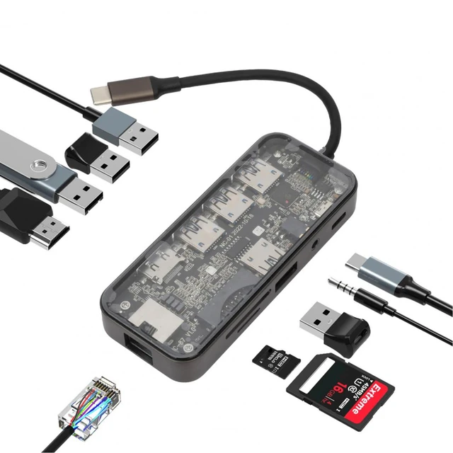Airsky 10 in 1 Type-C Multifunction Dock Station HC-87