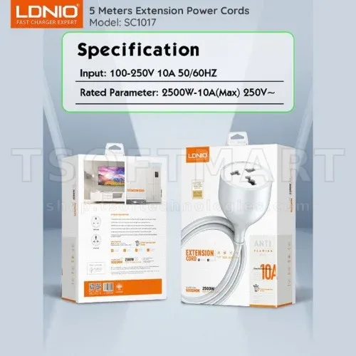 Ldnio Sc1017 2500w Extension Cord