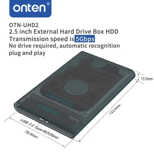 Onten Otn-UHD2 2.5″ USB 3.0 HDD External Case
