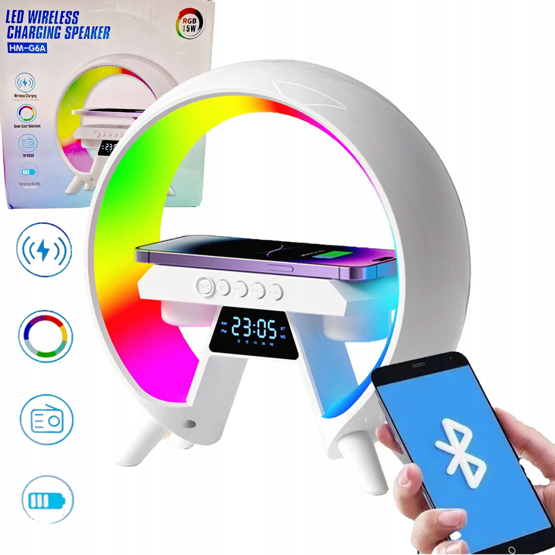 G6A LED Wireless Charging Speaker