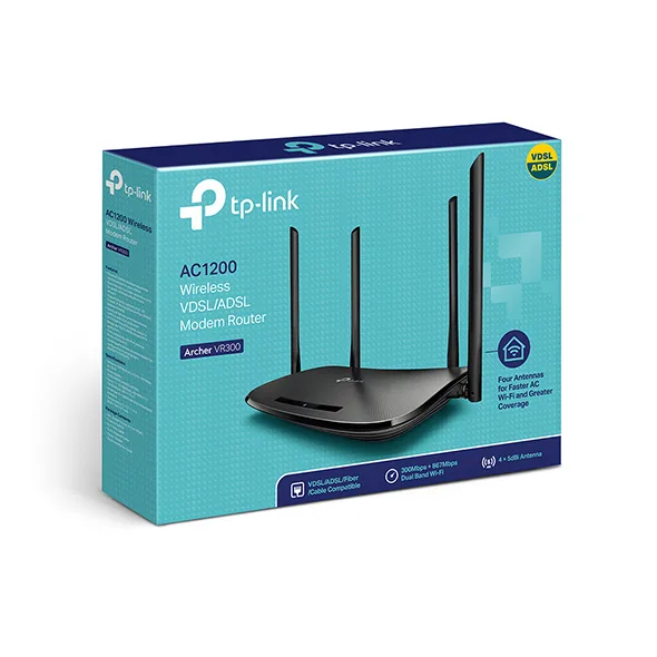 TP-Link AC1200 Wireless VDSL/ADSL Moderm Router VR300