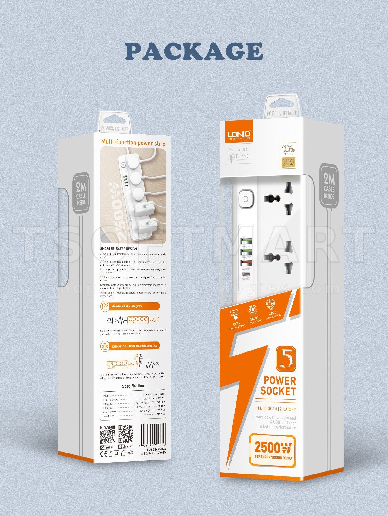 Ldnio Sc5415 5 sockets/3Usb + Pd Power Socket
