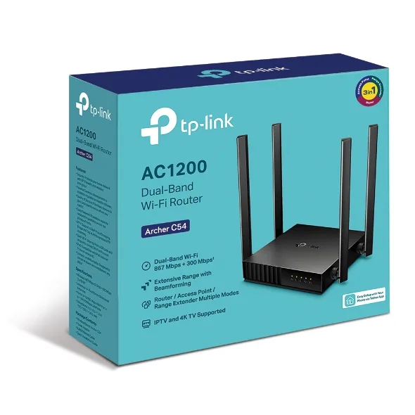 TP-Link AC1200 Wi Fi Router Dual Band Archer C54-EU