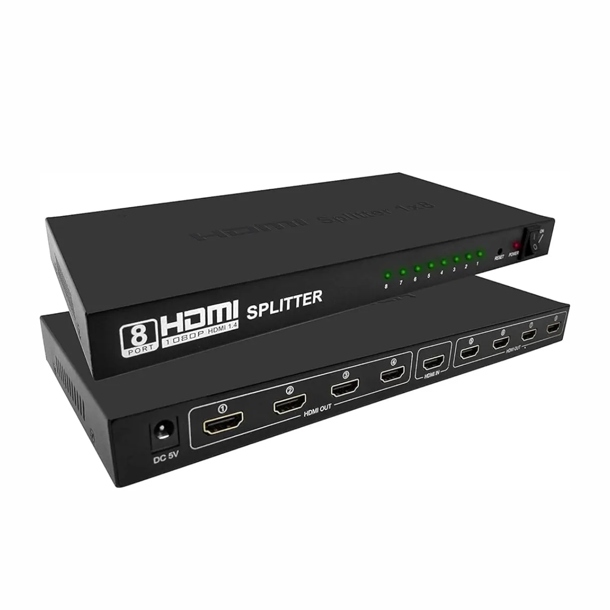 HDMI Splitter 4K 1 in 8 Out (Green Pack)