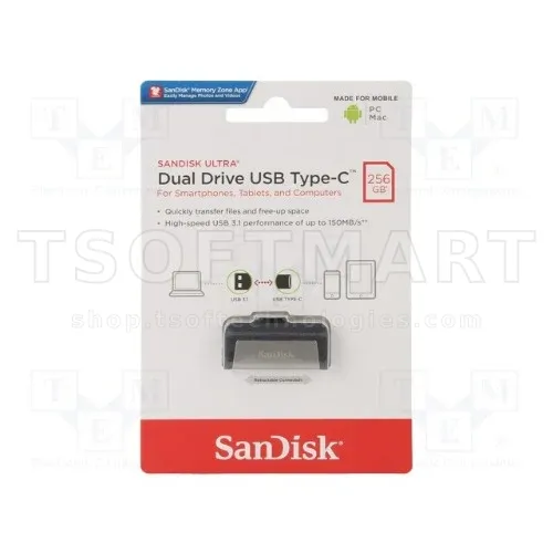 SanDisk Ultra Dual Drive Go USB Type C 3.1 256GB Flash