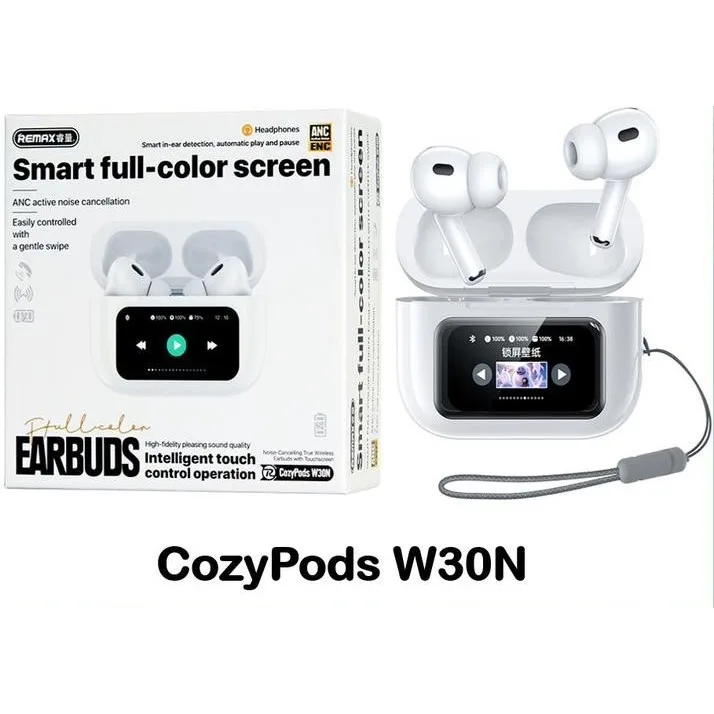 Remax CozyPods W30N Earbuds with Colour Screen