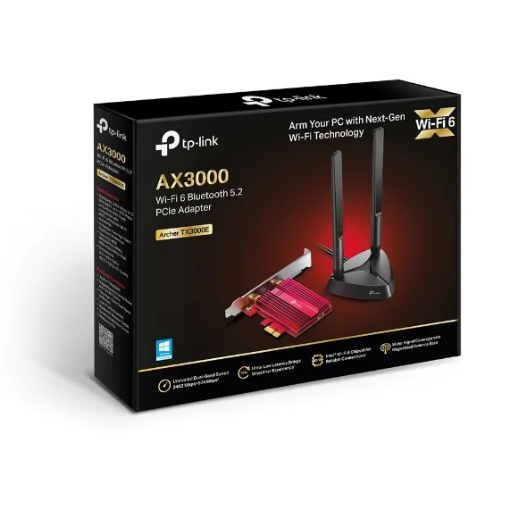 TP-Link AX3000 Dual Band Wi-Fi 6 Bluetooth PCI Express Adapter Archer TX3000E