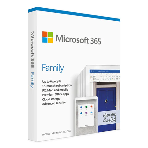 Microsoft 365 Family 6 Users 12-MONTH/1 year Subscription