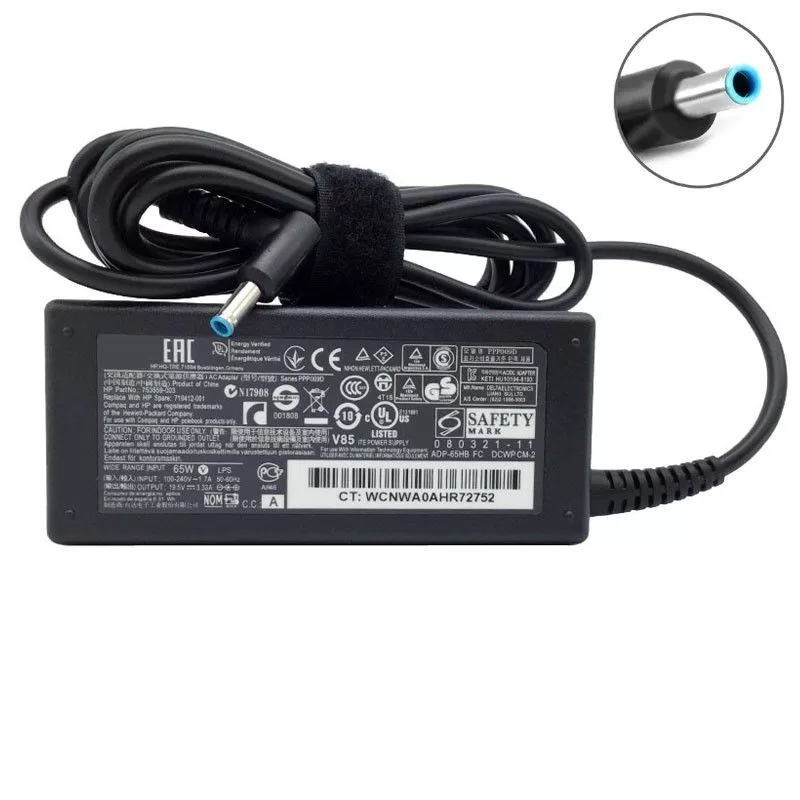 HP 19.5V 3.33A 65W Laptop Charger Blue Pin Org.