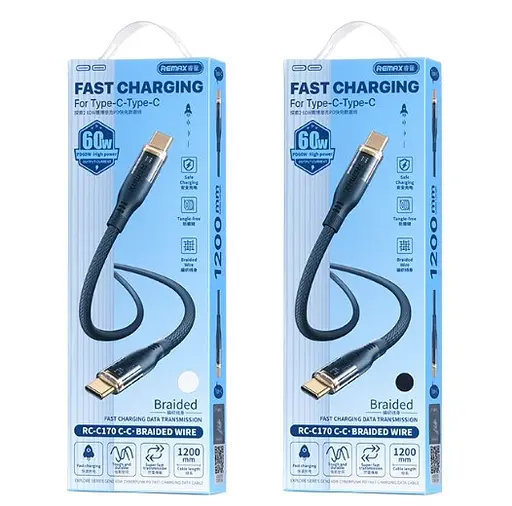 Remax RC-C170 USB-C 1.2m Data Cable 60W