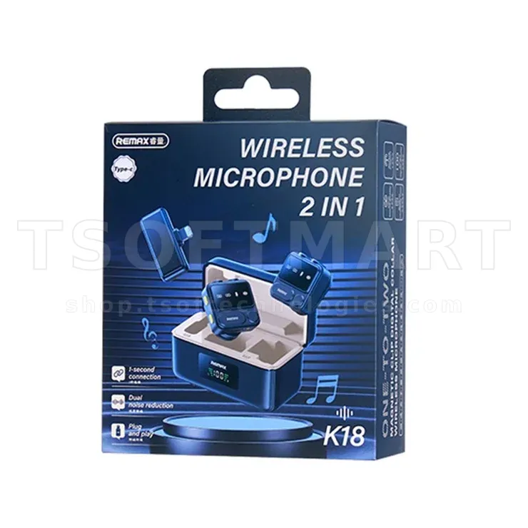 Remax K18 2-IN-1 Usb-C Wireless Microphone