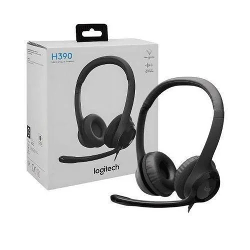 Logitech H390 USB-C Headset with Noise-Canceling Mic.