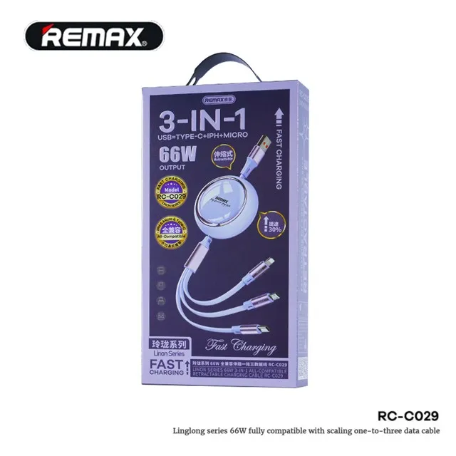 Remax Rc-C029 3-in-1 66W Cable