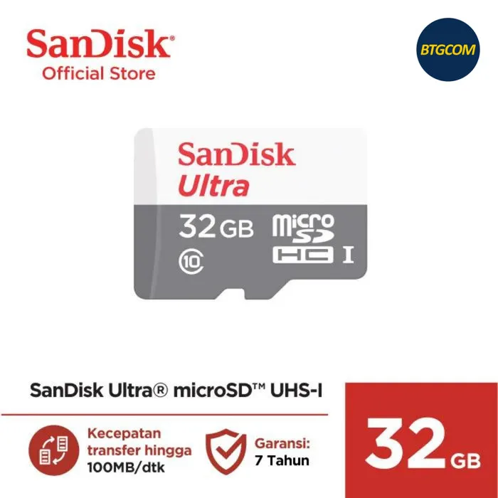 SanDisk Ultra Micro SD Card 32GB 100mb/s Class 10