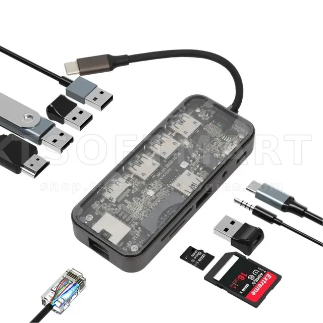 Airsky 10 in 1 Type-C Multifunction Dock Station HC-87