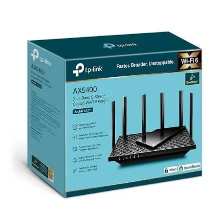 TP-Link AX5400 Dual Band 6-Stream Gigabit Wi-Fi 6 Router Archer AX72