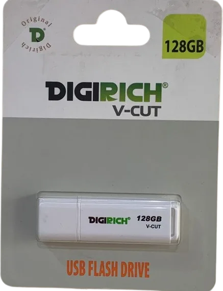 Digirich V-Cut Flash Drive 128GB White
