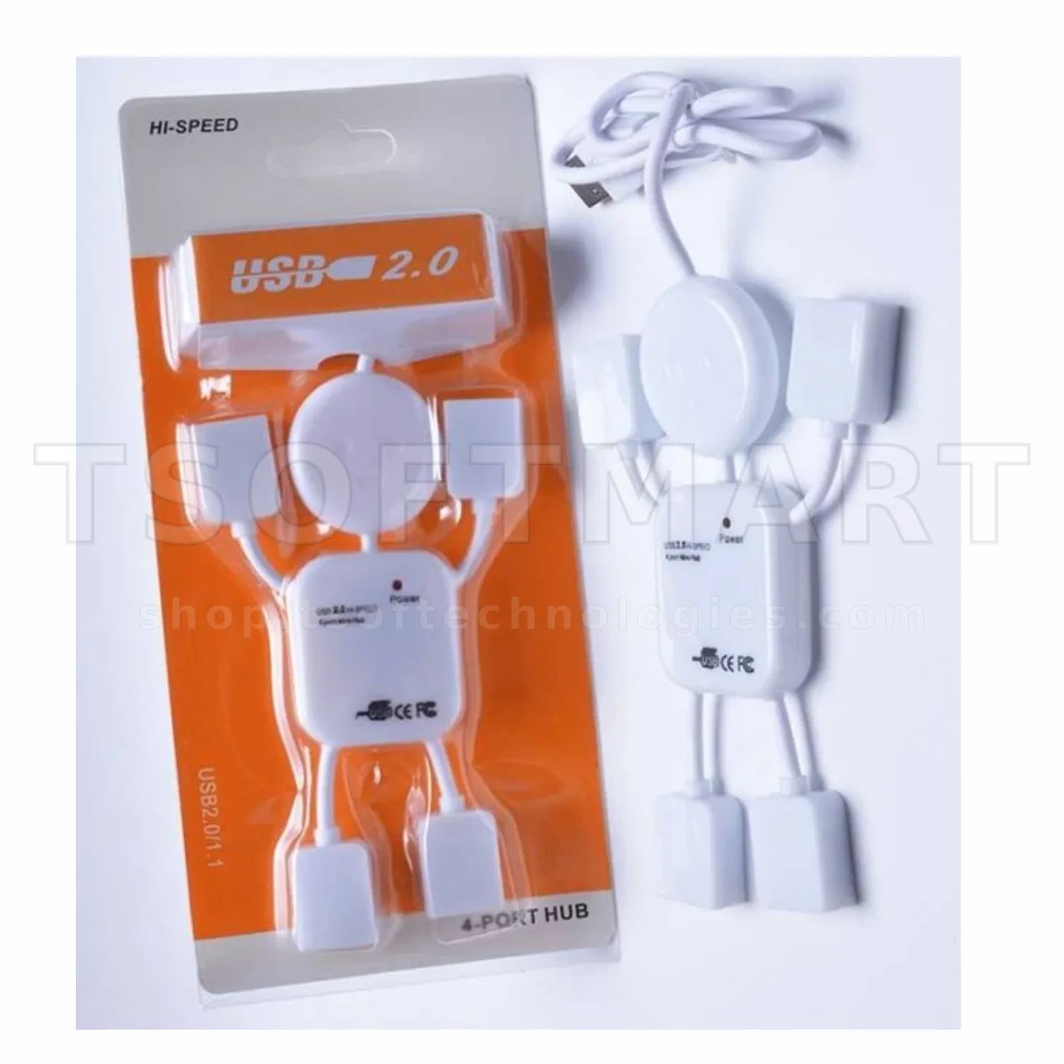 4 Port Robot USB Hub