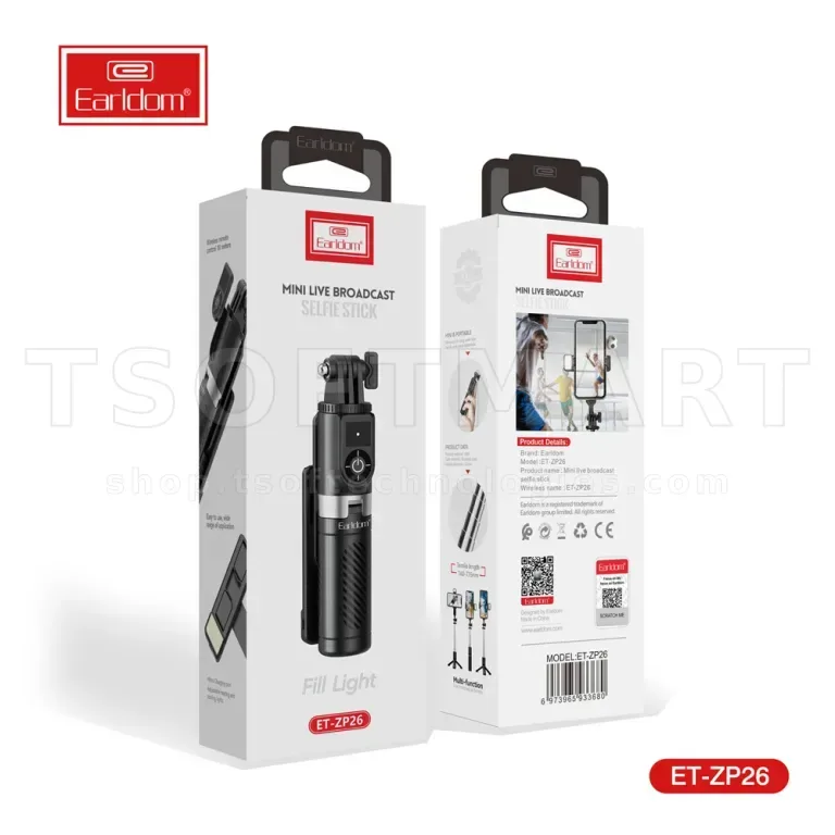 Earldom Et-Zp26 Mini Live Broadcast Selfie Stick