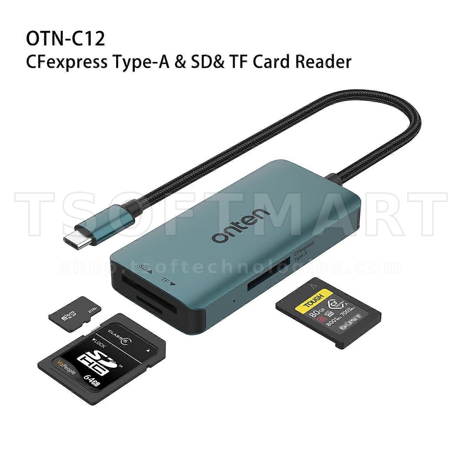 Onten Otn-C12 CFexpress Type-A & SD Card Reader