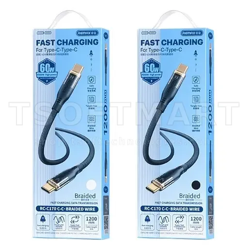 Remax RC-C170 USB-C 1.2m Data Cable 60w