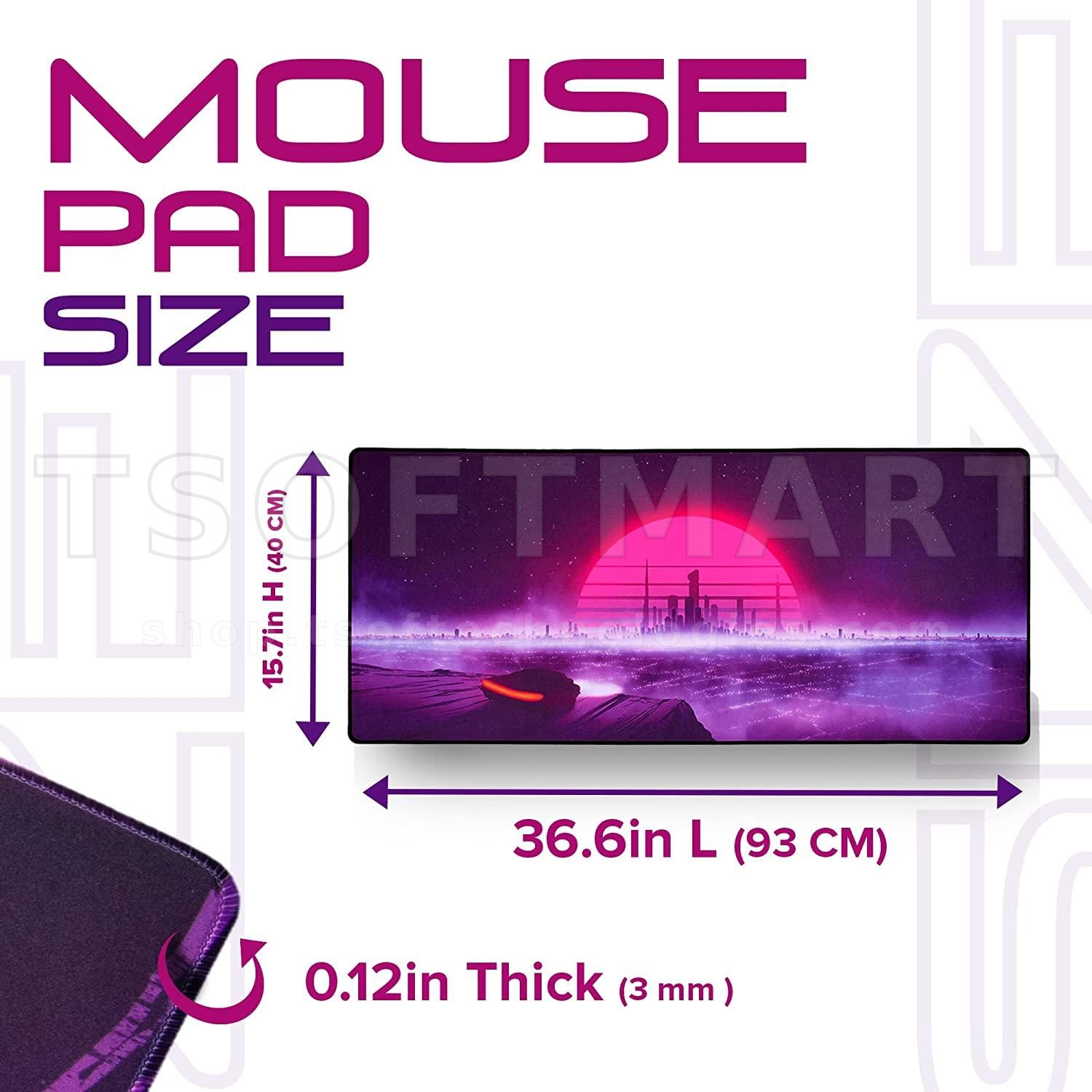 Thasis Gaming Mouse Pad – Blue/Pink