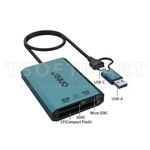 Onten OTN-P3+ 3 in 2 Compact Flash Card Reader