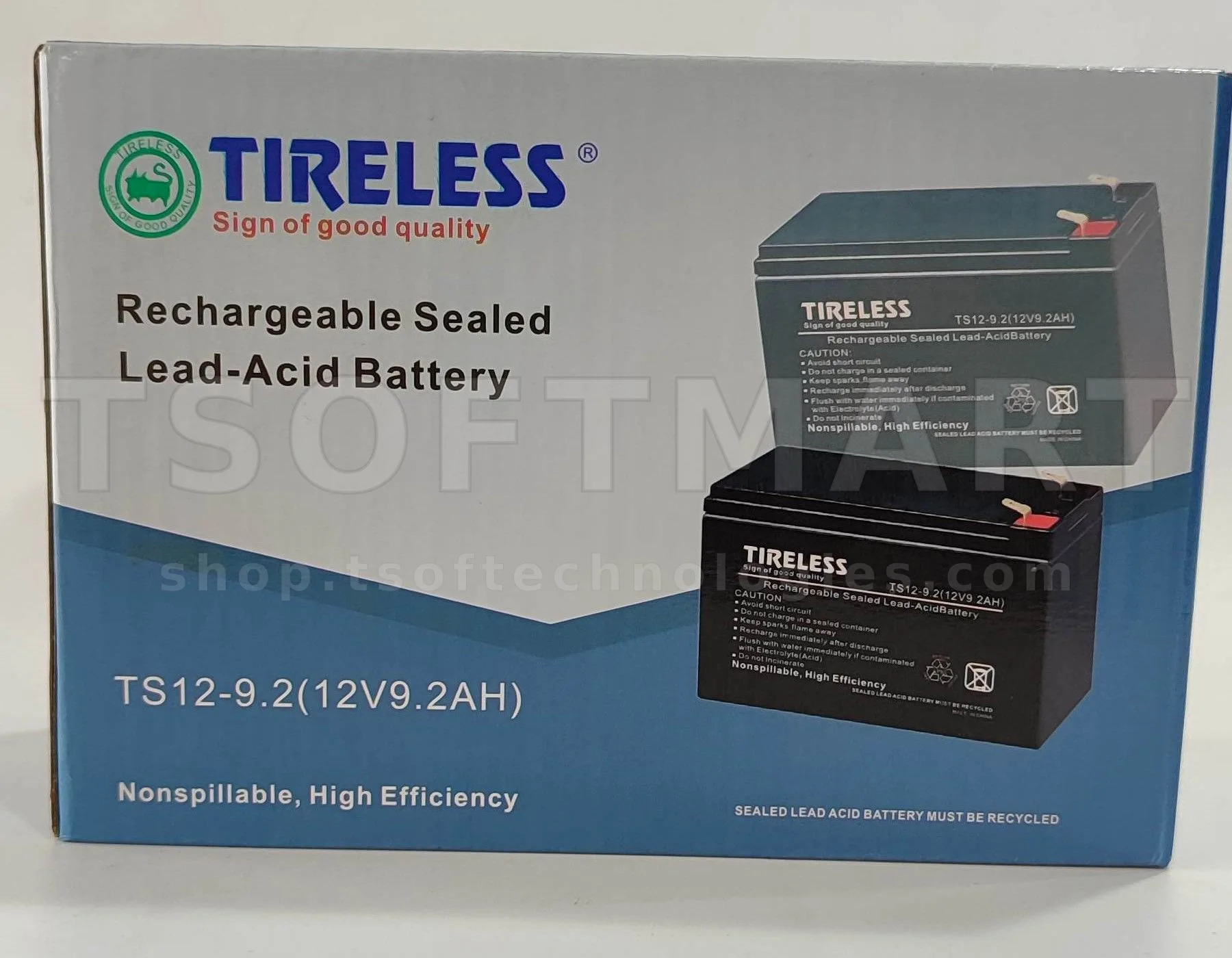 Tireless Rechargeable UPS Battery 12V9.2Ahs