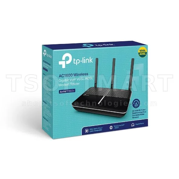 TP-Link AC1600 Wireless Gigabit VDSL/ADSL Modem Router Archer VR600