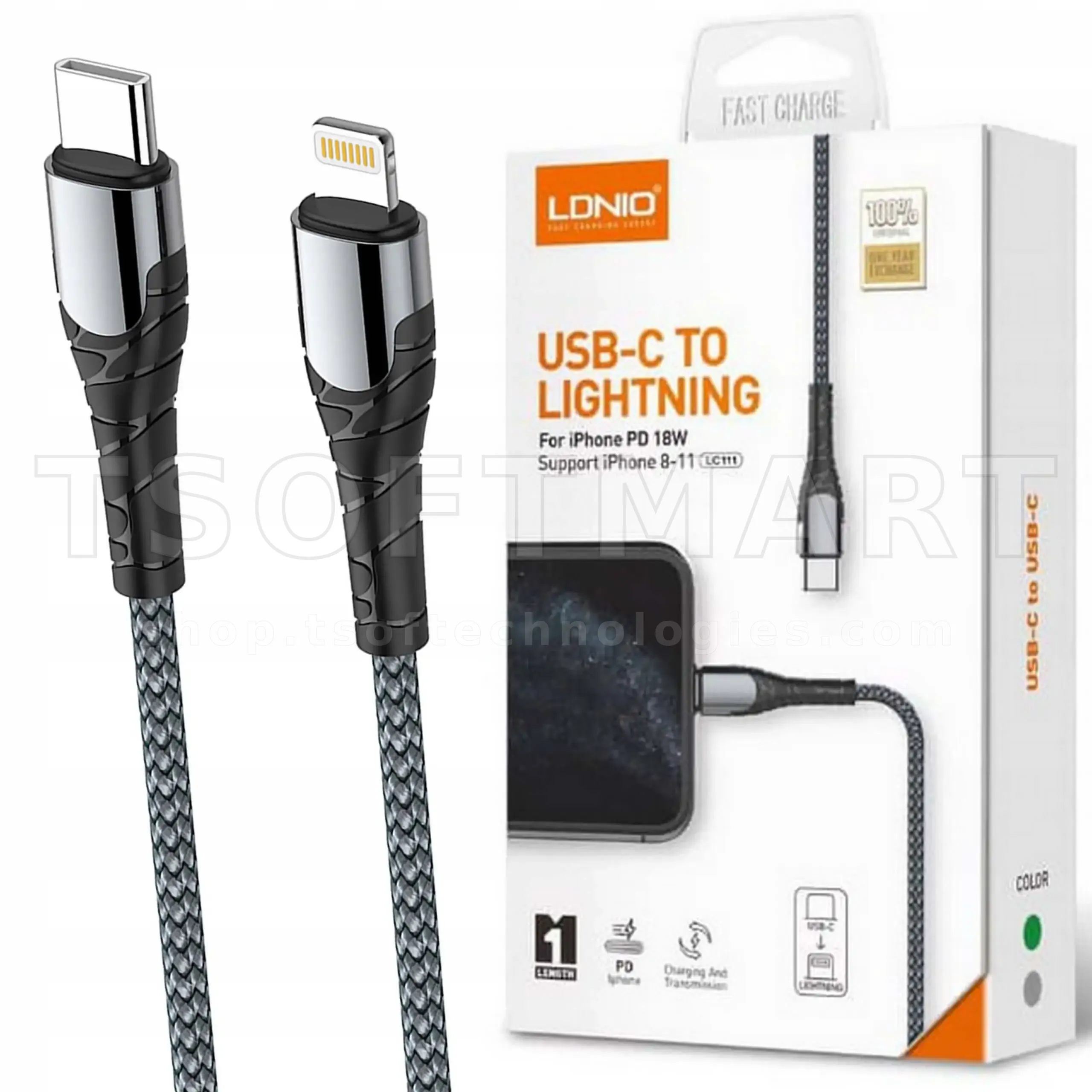 LDNIO Type-C Cable LC111 to Lightning