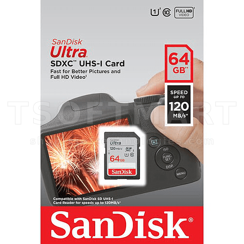 Sandisk Ultra Sdhc Card 64gb 140mb/s